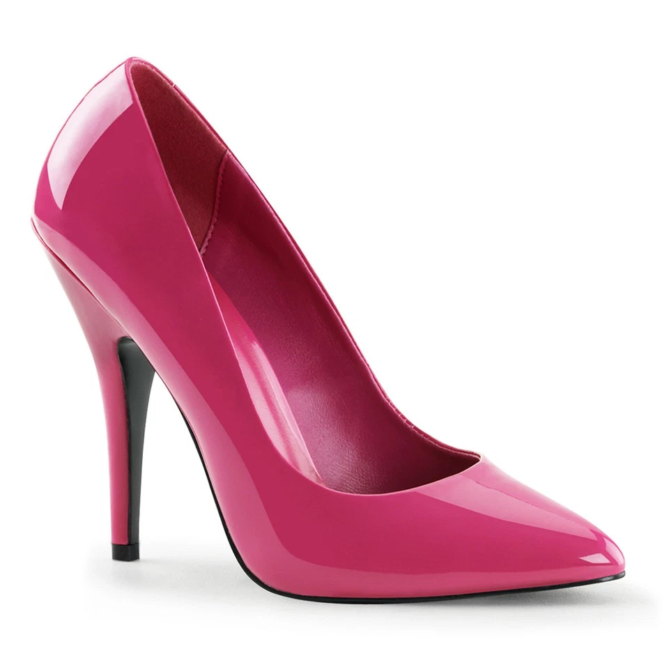Sale SEDUCE-420 sexy Pleaser High-Heels Stiletto Pumps hotpink Lack Übergröße 45 - Bild 1 von 1