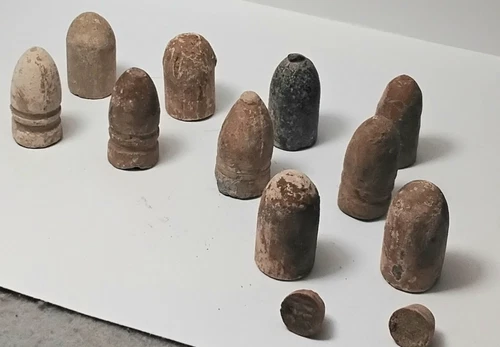 10 Civil War Relic Confederate bullets 2 .57 Enfield, Gardners, Prichetts $28.00