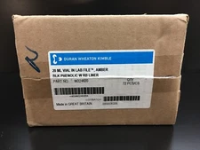 Duran Wheaton Kimble REF W224820 Amber 20mL Sample Vial with Rubber Lined Cap