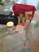 Ulta Beauty 7 Pcs Skincare Deluxe Samples Sparkle Bag Tan-Luxe, Truly Nice Melon