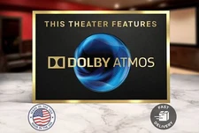 Dolby Atmos Home Movie Theater Sign | Cinema Sign | Theater Sign | Movie Room