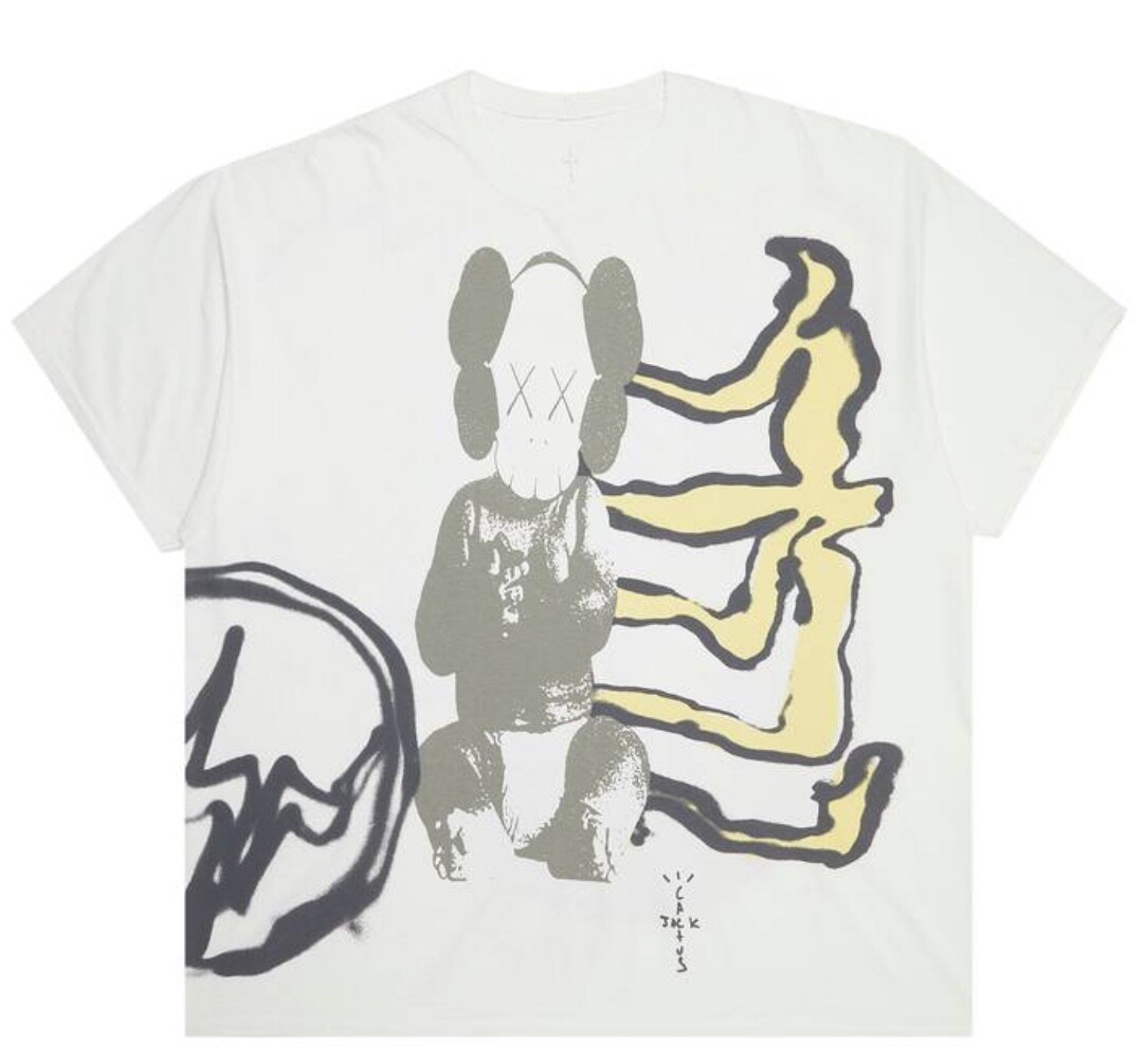 Travis Scott Cactus Jack x Kaws x Fragment Short Sleeve T-Shirt | eBay