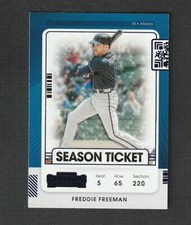 2021 Panini Contenders Freddie Freeman BLUE #15 Atlanta Braves