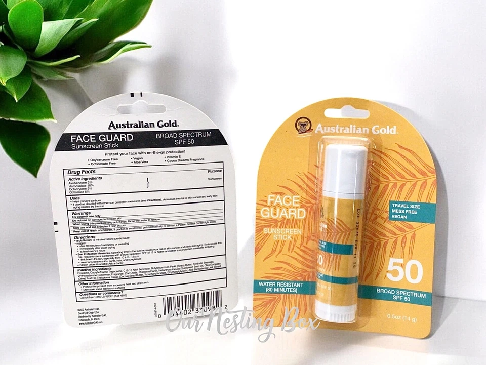 Protector solar Australian Gold Face Guard con SPF50 tamaño de viaje antienvejecimiento Foto 2 de 2