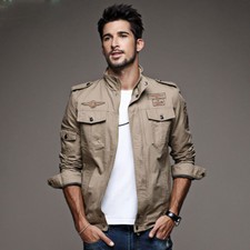 Men Fashion Casual Army Military Jacket Cargo Mens Jackets Coat 2026 New Chic
