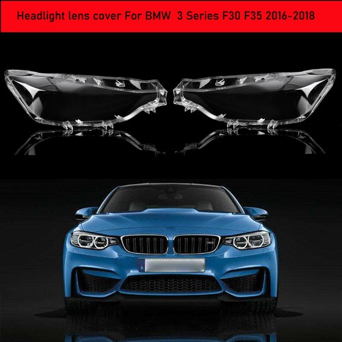 Pair LED Headlight Headlamp Lens Cover For BMW F30 F31 3 Series 2016