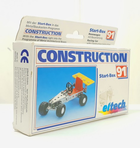 Eitech Construction Start-Box 91 Rennwagen Metall Set Vintage 80er Jahren - Bild 3 von 4
