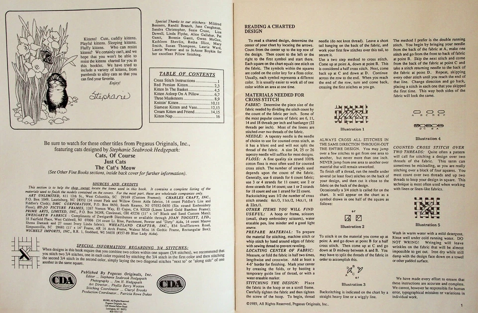 Kittens Cats Samplers Cross Stitch Pattern By Pegasus - Image 2 of 4