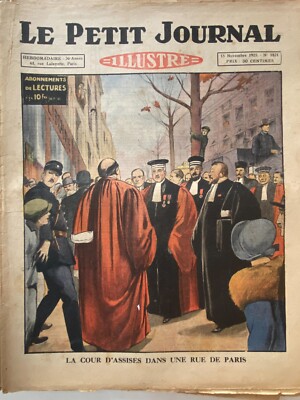 Petit Journal 15/11/1925 Cour D'Assises Dans La Rue - Un Prisonnier S'Evade
