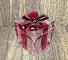 Godinger Gatherings Shannon Crystal Clear Purple Bow Valentine Gift Box Jewelry