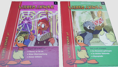 Alfred J. Kwak Kinder Retro Zeichentrick Bilder Buch Band Teil 1 & 2 Set Deutsch
