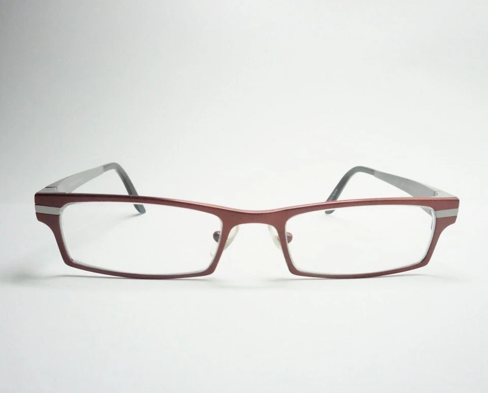 prodesign 7323 c 4031 titan RED EYEGLASSES 48-18-130mm France metal rectangle - Image 2 of 4