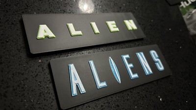 Alien Pinball Mod BACK BOX HINGE 3D LOGO MOD(sold as a pair) Pinball Brothers