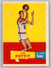 1957-58 Topps Basketball #24 Bob Pettit RC