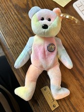 TY BEANIE BABY CUTE BIRTHDAY THE BEAR WITH TAG PLUSH TOY  FREE SHIPPING