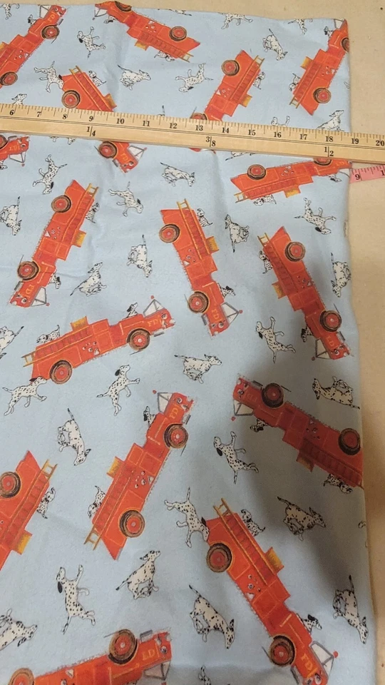 Marcus Brothers Textiles Cotton Quilt Fire Truck Engine Dalmatian Dog 22"x36" - Image 3 of 4