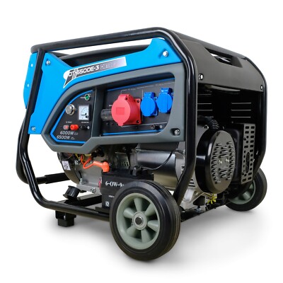 DeTec. Notstromaggregat Benzin Stromerzeuger 6 kW Generator 230V + 400V Aggregat