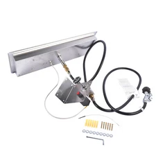 Stainless Steel Rectangular Fire Pit Pan Burner Kit H-Burner Outdoor / Indoor