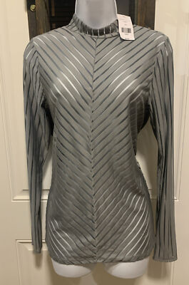 NWT-Willow &Root Grey Longsleeves Stretchable Blouse~Classy!