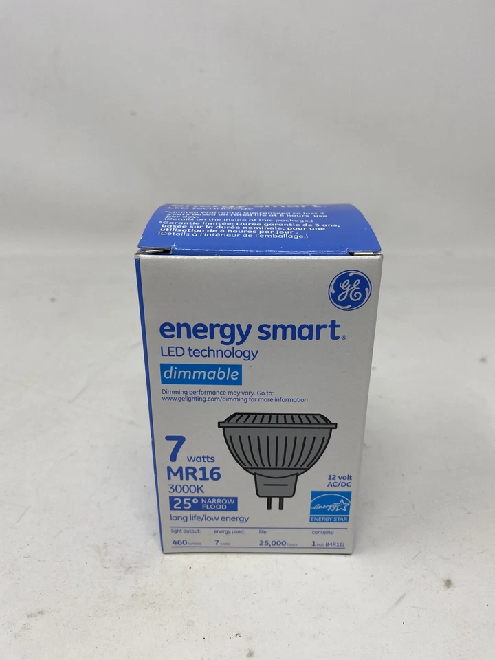 Set Of 3 General Electric GE LED Energy Smart Dimmable 7 Watt Narrow Flood Bulbs - Image 3 of 4