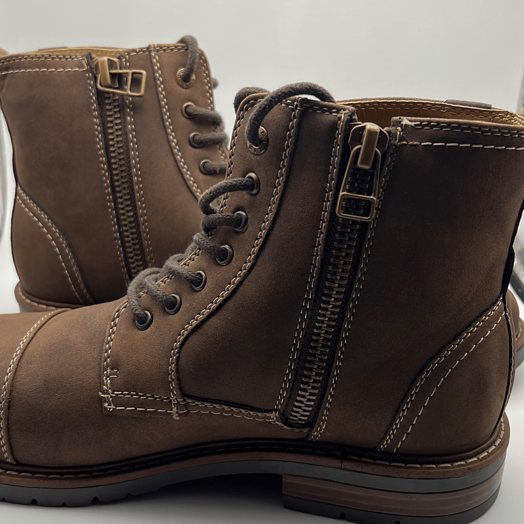 SAOLA Stivali Dockers da uomo Rawls robusti stringati in pelle sintetica suola con lacci punta a cappuccio M13