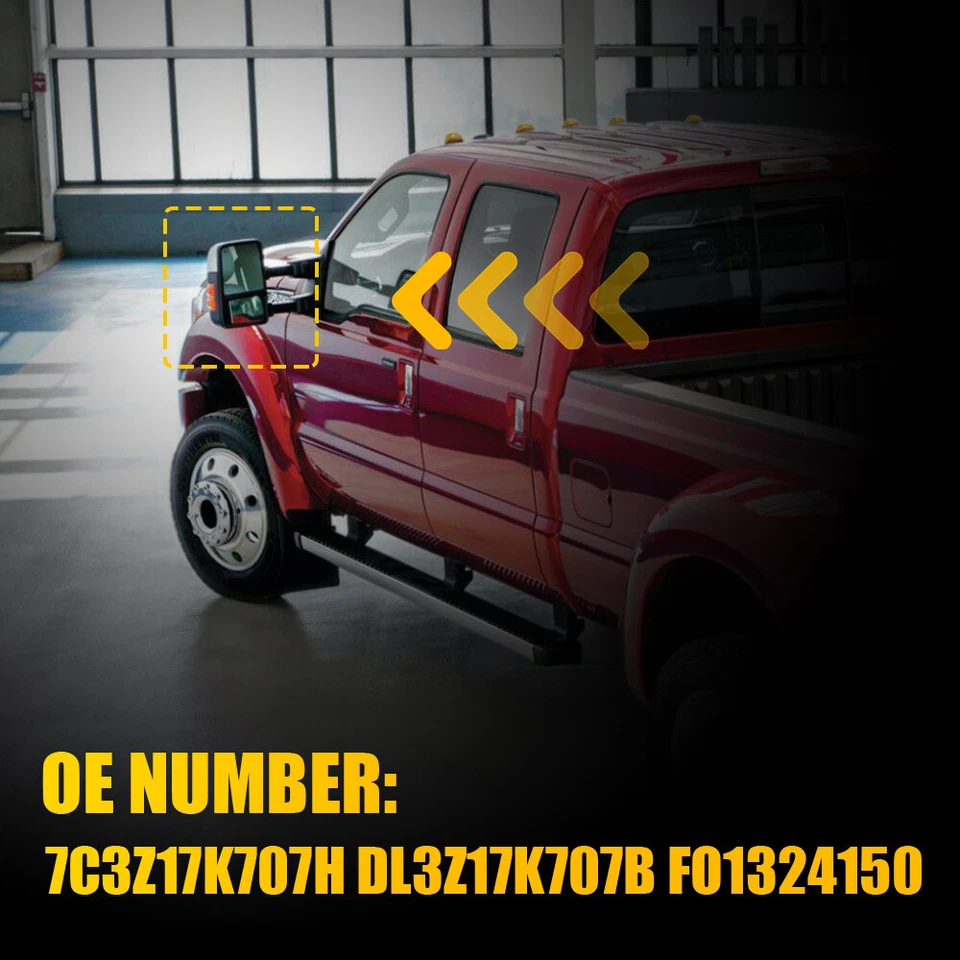 Espejo de remolque de vidrio con calefacción superior izquierdo conductor para Super Duty F250 350 450 2008-2016 Foto 2 de 4