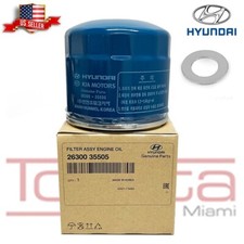OEM Genuine Engine Oil Filter & Washer for Hyundai Kia 2630035505