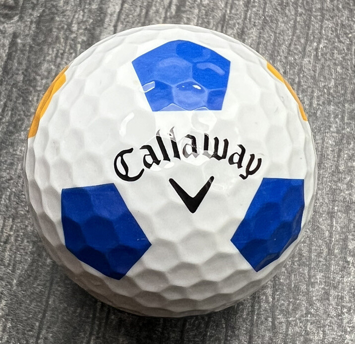 Callaway Chrome Soft Truvis Blue & Yellow Pent Golf Ball (1) eBay