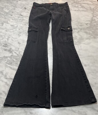 YMI Let s UBU Black Jeans Women s Size 5 Cargo Denim Bareback Flare