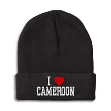 Beanies for Men I Love Cameroon I Love Winter Hats for Women Acrylic Skull Cap