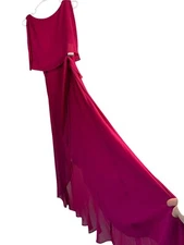 Jessica Howard Orchid Chiffon Popover Tulip Hem Formal Dress Size 6 8955