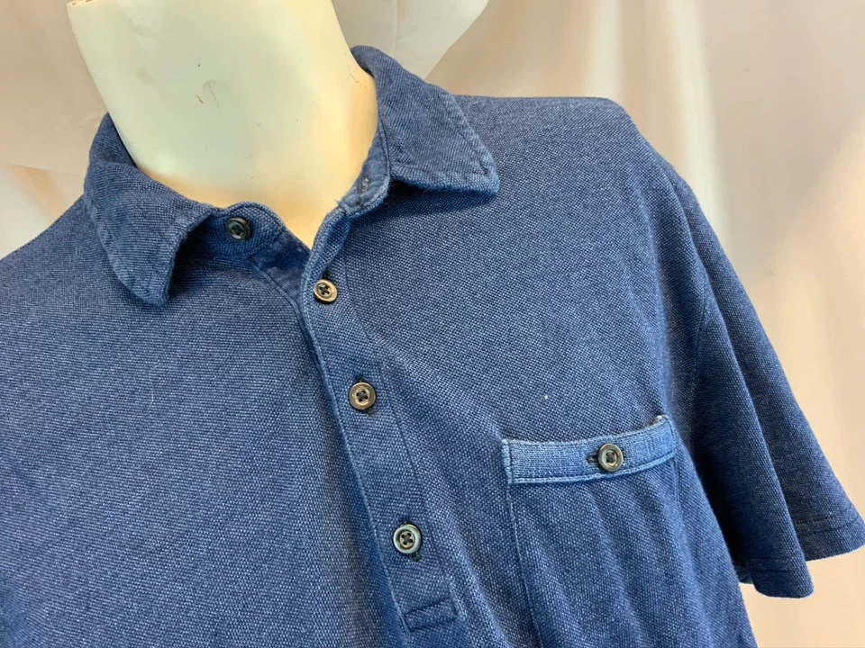 Camisa Polo Michael Bastian Para Hombre XL Azul Algodón Hecha en Perú Como Nueva YGI C0-445 Foto 3 de 4