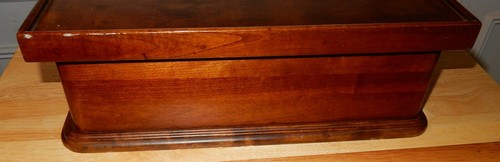 Beautiful Large Antique Burl Walnut Dresser Top Box - Picture 8 of 12