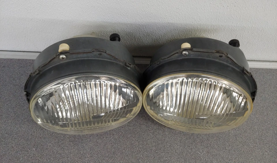 EXCELENTE PAR DE CONJUNTOS DE FAROS USADOS ORIGINALES ORIGINALES AUDI 80 90 EUROS H4 RHD Foto 2 de 4