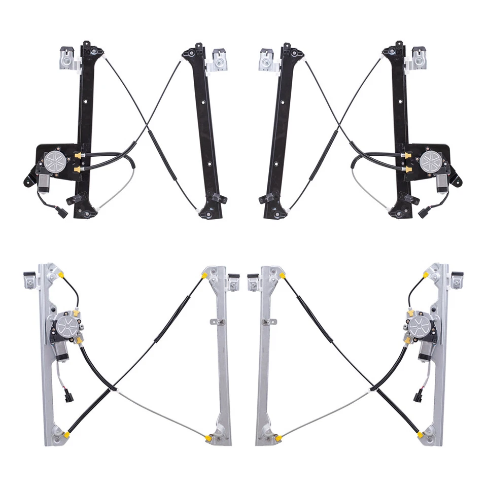 For 2000-2006 Suburban Window Regulators & Motors set Sierra Yukon XL Escalade Foto 3 de 4