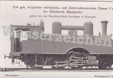 Orig. Foto Zahnradlok Nr. 596 F z Württemberg Masch.fabrik Esslingen (5065)