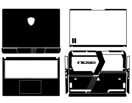 Laptop Leather Skin Stickers Fit MSI GP78 GP68HX 2023
