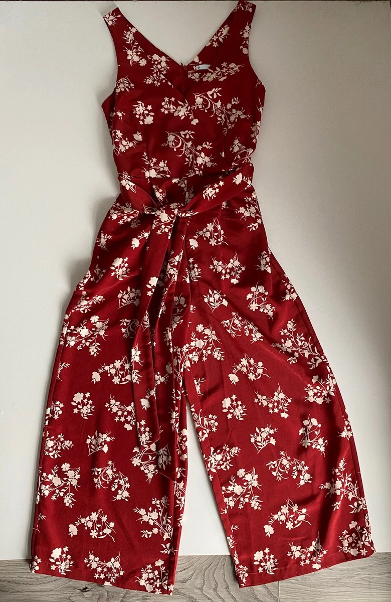 Target red floral jumpsuit deals