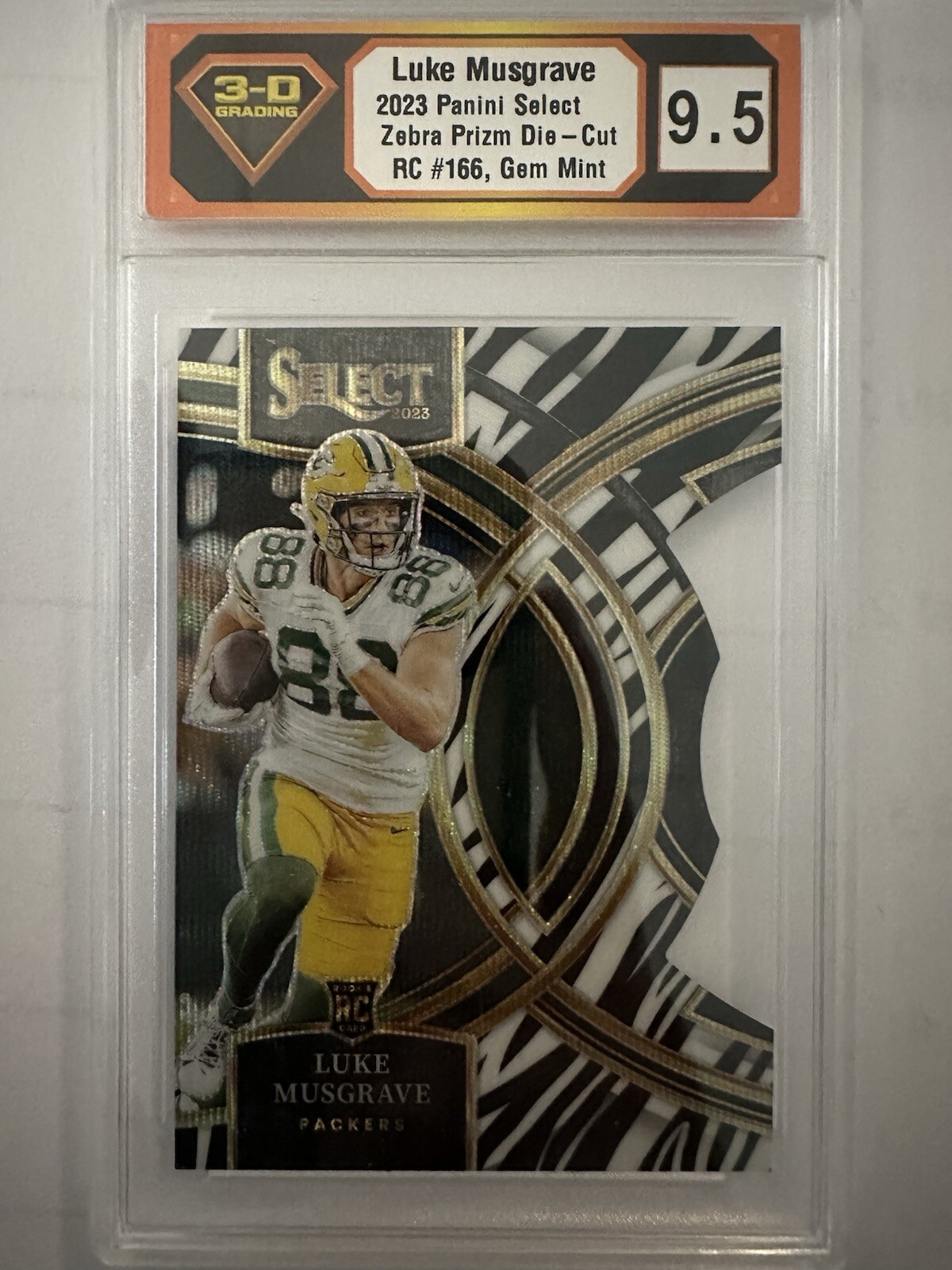 2023 Panini Select - Premier Level #166 Luke Musgrave (RC) 3-D 9.5