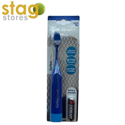 ABSOLUTE WHITE Absolute Adult Turbo Battery Powered Toothbrush - With Battery -Brand New