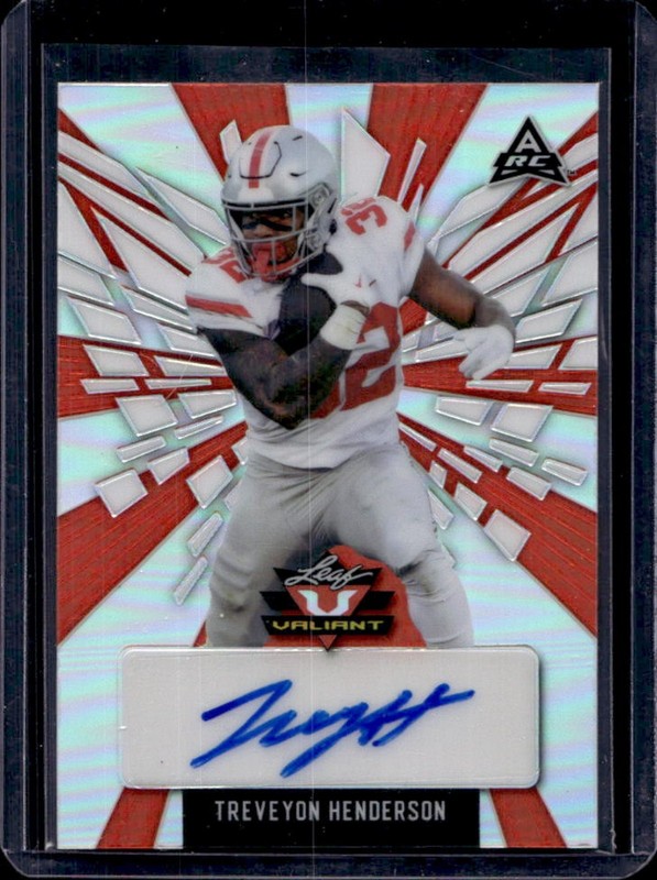2022 Leaf Flash TreVeyon Henderson Metalized Sparkles Orange Auto #/6 Buckeyes