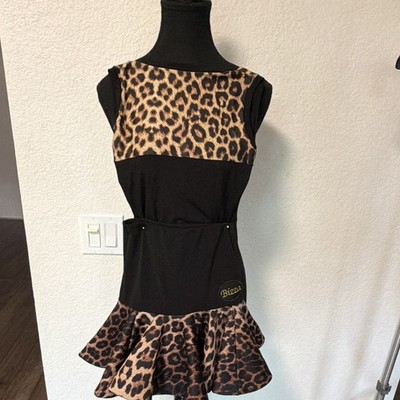 Bizza girl Latin chacha rumba sanba paso jive practice Dancewear dress size 9-10
