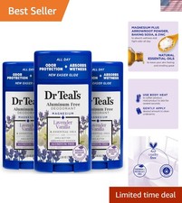 Pack of 3 Lavender Vanilla Deodorants - Aluminum-Free, Clinically Proven Formula