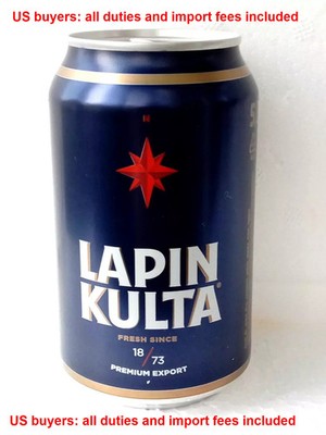 Empty Beer Can LAPIN KULTA 330 ml. Finland 2024 Bottom Open