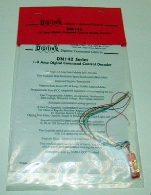 DIGITRAX DN142 DIGITAL COMMAND CONTROL 1.0 AMP MOBILE DECODER (L40)