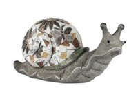 Dekofigur Schnecke Mosaik Premium L. 40Cm Grau Magnesia Formano Garten S25