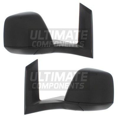 Ford Transit Connect Van 2013-2018 Manual Wing Door Mirrors Black Covers 1 Pair