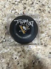 TRISTAN JARRY SIGNED AUTOGRAPHED PITTSBURGH PENGUINS HOCKEY GAME PUCK Fanatics