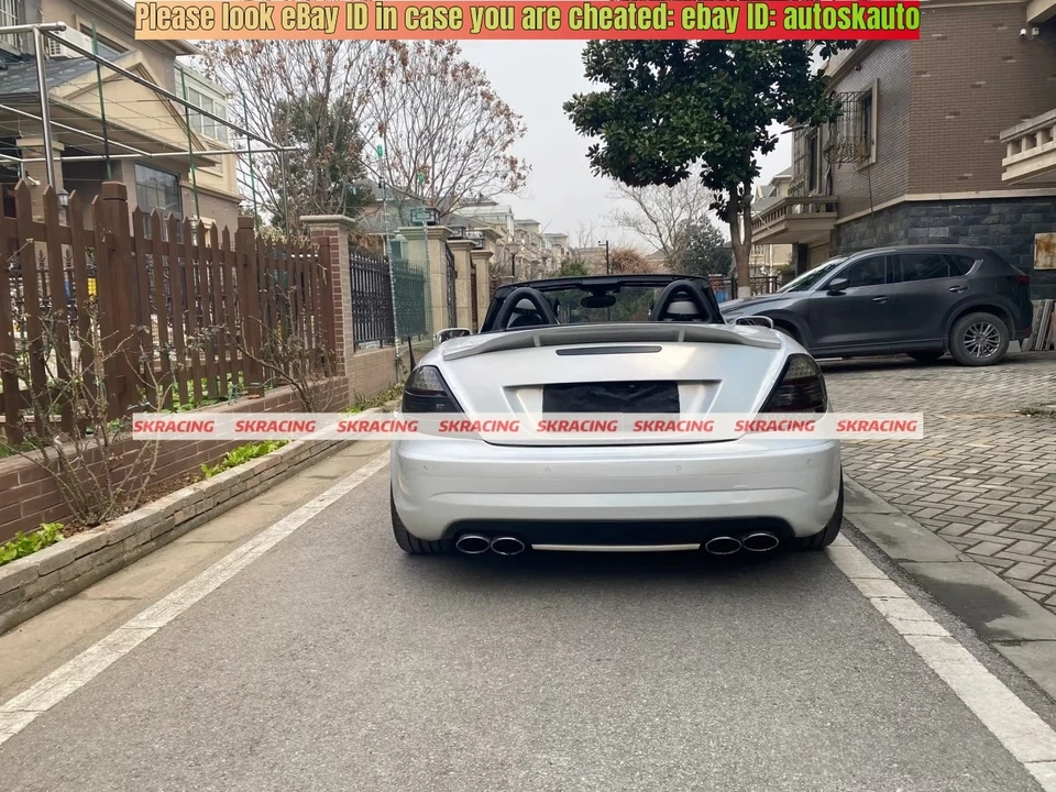 Para Mercedes-Benz SLK Class R172 11-16 bota traseira de fibra de carbono porta-malas asa spoiler - Imagem 2 de 4