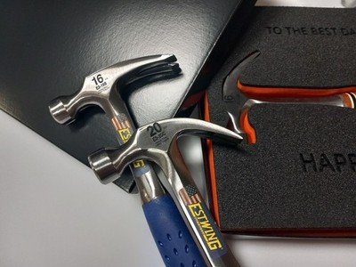 Personalisiertes Geschenk Estwing E20S (gerade) Nylongriff Hammer in Geschenkbox